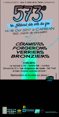 573° Festival des Arts du Feu, Céramique, Forge, Verrerie - Club et Association à Carsan (30)